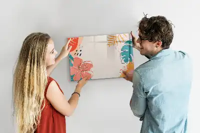 Lavagna magnetica per disegnare motivo piante hawaiane
