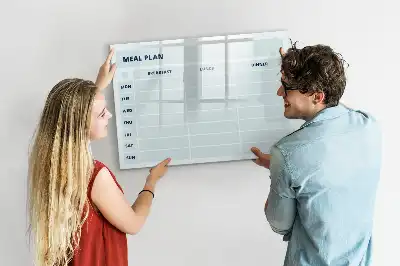 Lavagna magnetica per pianificazione pasti colore pastello