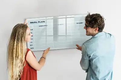 Lavagna magnetica per pianificazione pasti colore pastello