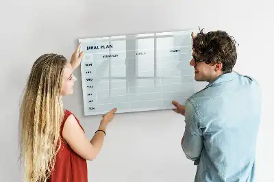 Lavagna magnetica per pianificazione pasti colore pastello