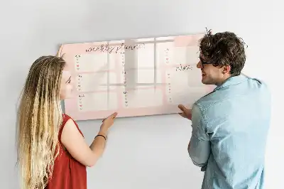 Lavagna magnetica per disegnare pianificatore settimanale affascinante