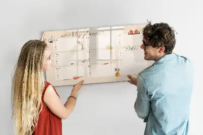 Lavagna magnetica per scrivere pianificatore settimanale