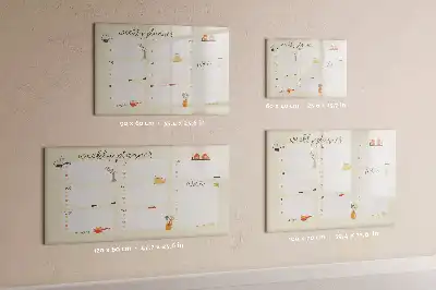 Lavagna magnetica per scrivere pianificatore settimanale