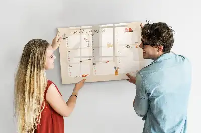Lavagna magnetica per scrivere pianificatore settimanale