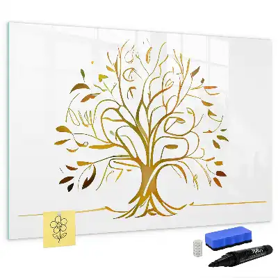 Lavagna magnetica decorazione da parete albero dorato
