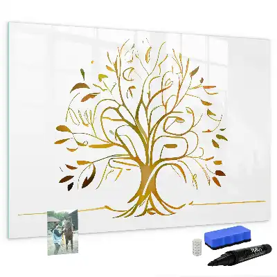 Lavagna magnetica decorazione da parete albero dorato
