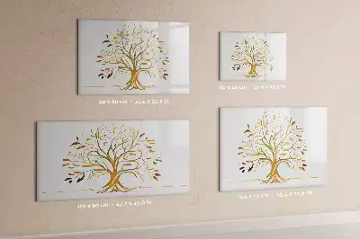 Lavagna magnetica decorazione da parete albero dorato