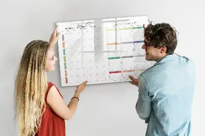 Lavagna magnetica per disegnare con pianificatore per menu settimanale