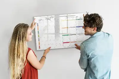 Lavagna magnetica per disegnare con pianificatore per menu settimanale