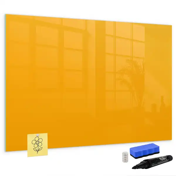 Lavagna magnetica per scrivere di colore giallo oro