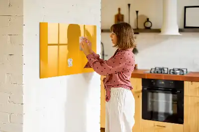 Lavagna magnetica per scrivere di colore giallo oro