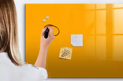 Lavagna magnetica per scrivere di colore giallo oro