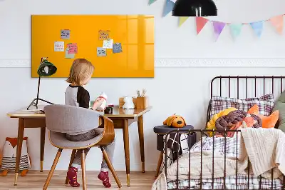 Lavagna magnetica per scrivere di colore giallo oro