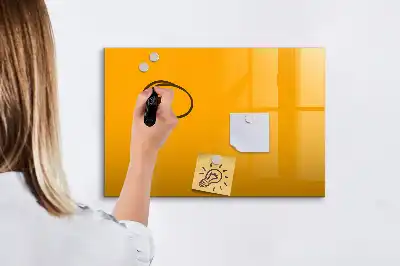Lavagna magnetica per scrivere di colore giallo oro