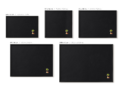 Lavagna magnetica con cornice nera Colore nero