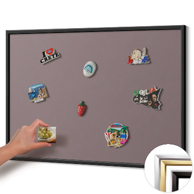 Lavagna magnetica con cornice nera Colore marrone chiaro
