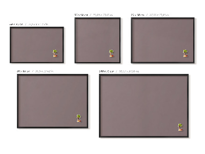 Lavagna magnetica con cornice nera Colore marrone chiaro