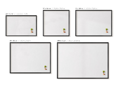Lavagna magnetica con cornice nera Colore bianco