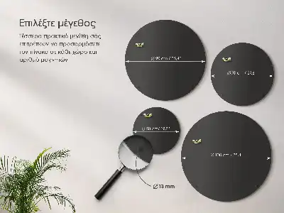 Lavagna magnetica per souvenir rotonda di colore nero
