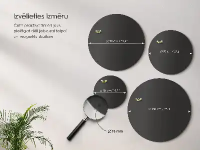 Lavagna magnetica per souvenir rotonda di colore nero