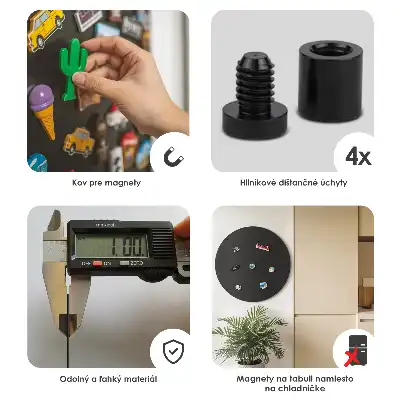 Lavagna magnetica per souvenir rotonda di colore nero