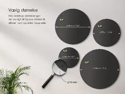 Lavagna magnetica per souvenir rotonda di colore nero