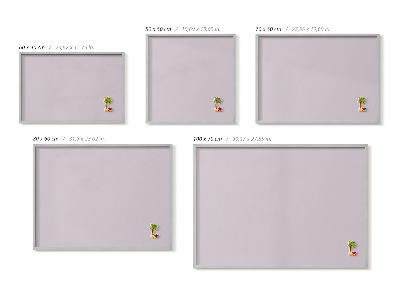 Lavagna magnetica con cornice argentata Colore lilla