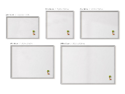 Lavagna magnetica con cornice argentata Colore bianco