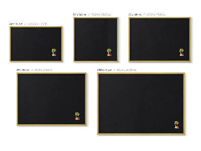 Lavagna magnetica con cornice dorata Colore nero