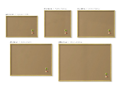 Lavagna magnetica con cornice dorata Colore giallo scuro