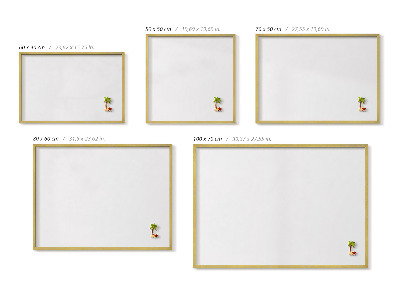 Lavagna magnetica con cornice dorata Colore bianco