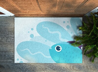 Tappeto ingresso interno Pesce blu
