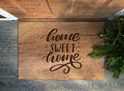 Tappeto ingresso Home sweet home Sfondo di legno