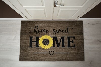 Tappeto per ingresso moderno Home sweet home girasole