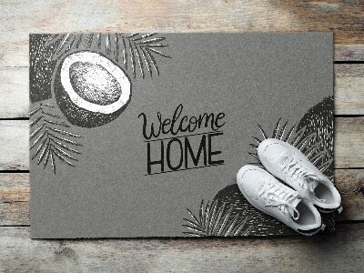 Tappeto ingresso interno Welcome Home Noce di cocco