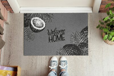 Tappeto ingresso interno Welcome Home Noce di cocco