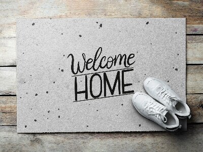 Tappeto per ingresso moderno Welcome home