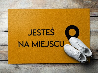 Tappeto per ingresso moderno Jesteś na miejscu