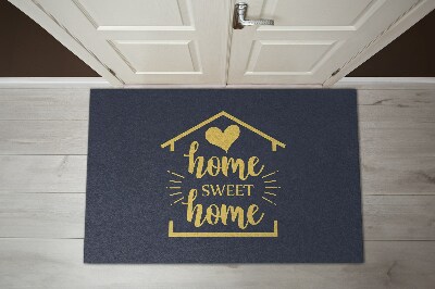 Tappeto da ingresso Home sweet home Sfondo blu