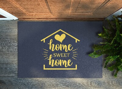 Tappeto da ingresso Home sweet home Sfondo blu