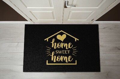 Tappeto da ingresso Home sweet home Sfondo nero