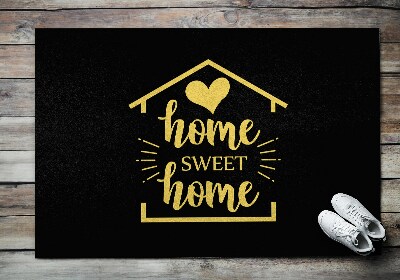 Tappeto da ingresso Home sweet home Sfondo nero