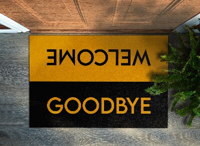 Tappeto ingresso Welcome Goodbye Colore arancione