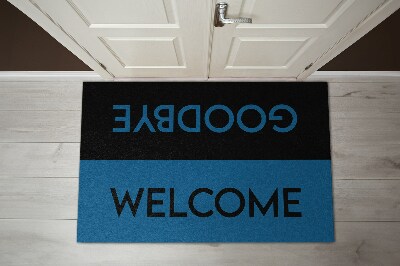 Tappeto ingresso Welcome Goodbye Colore blu