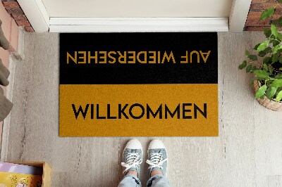 Tappeto ingresso Willkommen Auf wiedersehen