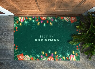 Tappeto ingresso interno Merry Christmas Palle di Natale