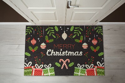 Tappeto ingresso interno Merry Christmas Regali