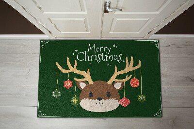 Tappeto ingresso interno Merry Christmas Renna