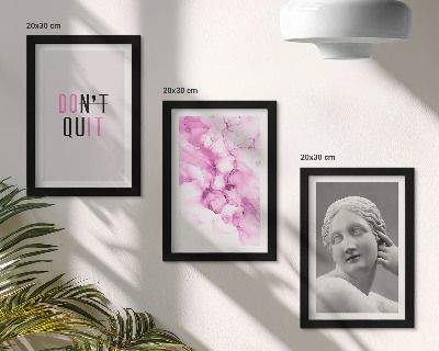 Composizione di 3 quadri Astrazione ad acquerello, slogan ispiratore, scultura antica
