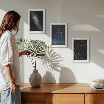 Trittico incorniciato Galassie, costellazioni e spazio: segno zodiacale del Sagittario